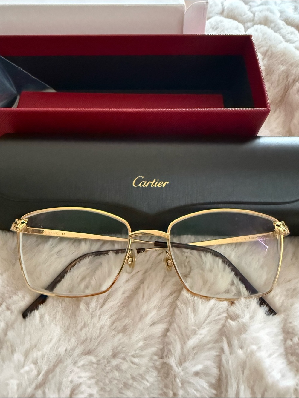 Cartier Gold Rimmed Eyeglasses